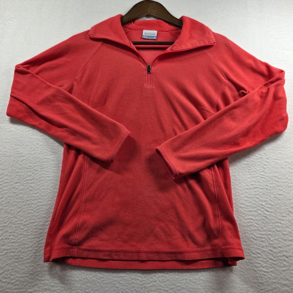 Columbia Glacial IV Half Zip Fleece‎ Pullover Red Womens Medium AL6389